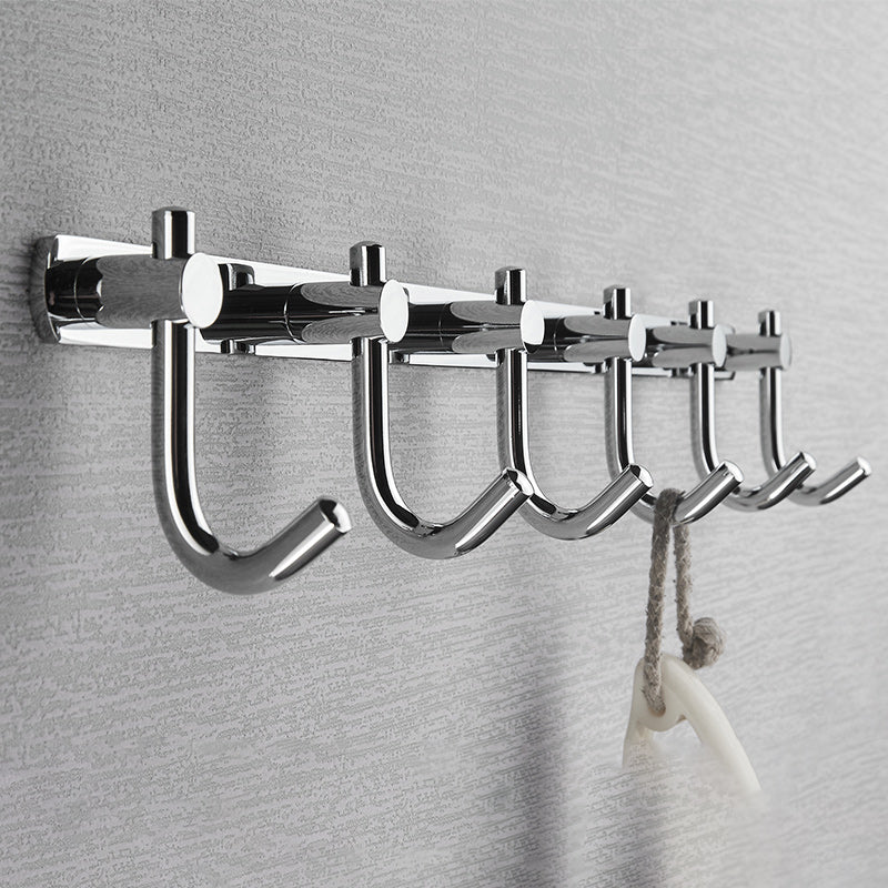Polished Chrome Modernism Bathroom Accessory Set Bath Shelf/ Towel Bar/Robe Hooks Included