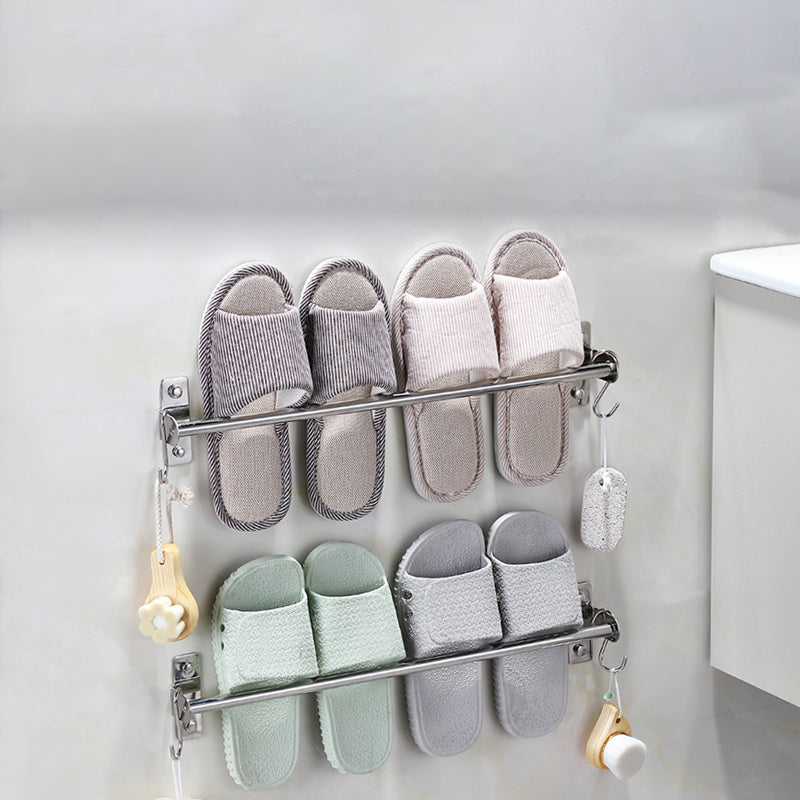 3-Piece Stainless Steel Bathroom Accessory Set Modern Chrome Slipper Stand