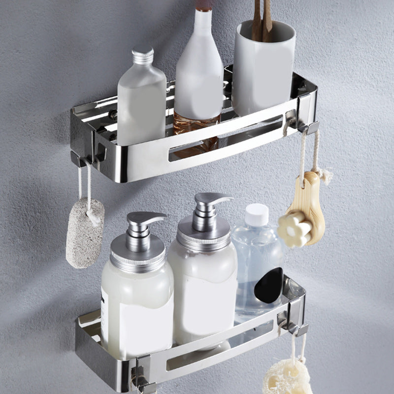Modern Stainless Steel Bathroom Accessory Set Rectangular & Triangle Bath Shelf