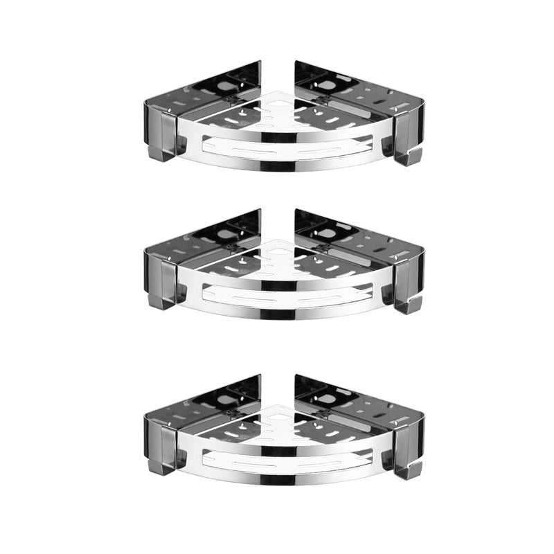 Modern Stainless Steel Bathroom Accessory Set Rectangular & Triangle Bath Shelf