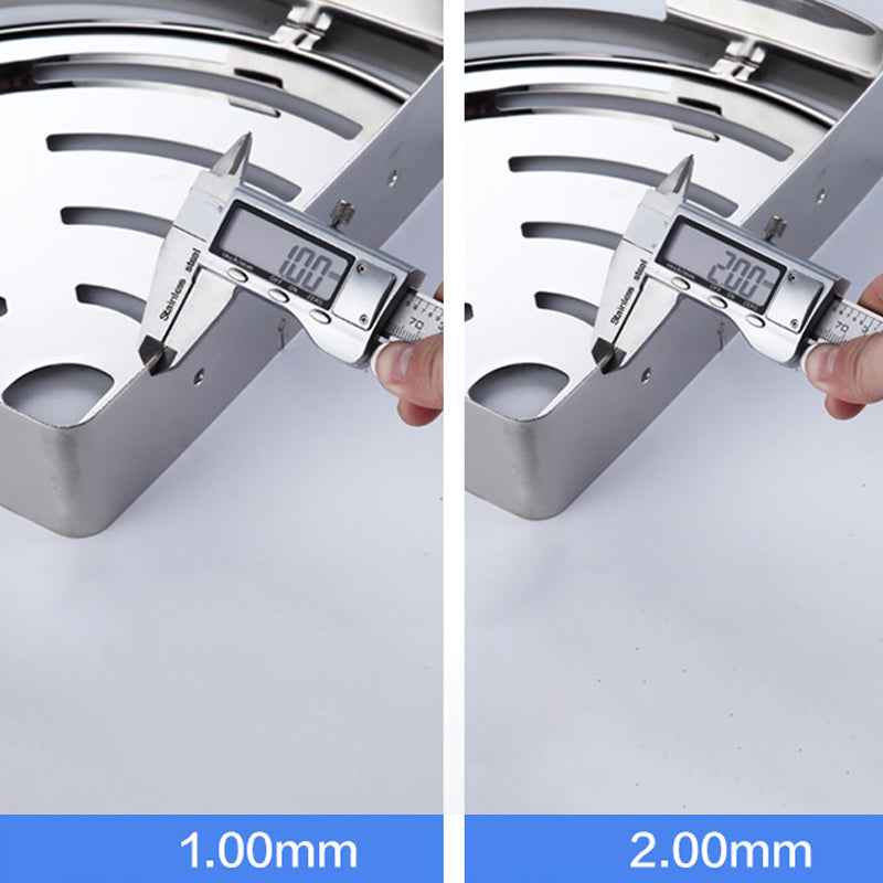 Modern Stainless Steel Bathroom Accessory Set Rectangular & Triangle Bath Shelf