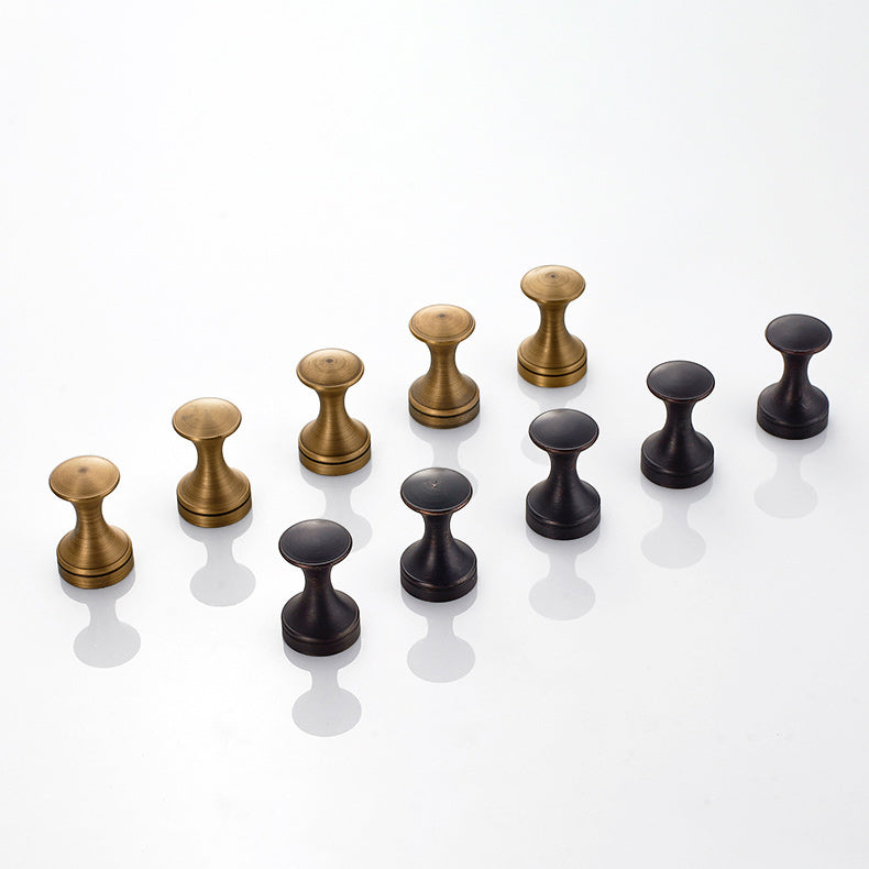 5 Piece Traditional Bathroom Accessory Set Brushed Brass Robe Hooks