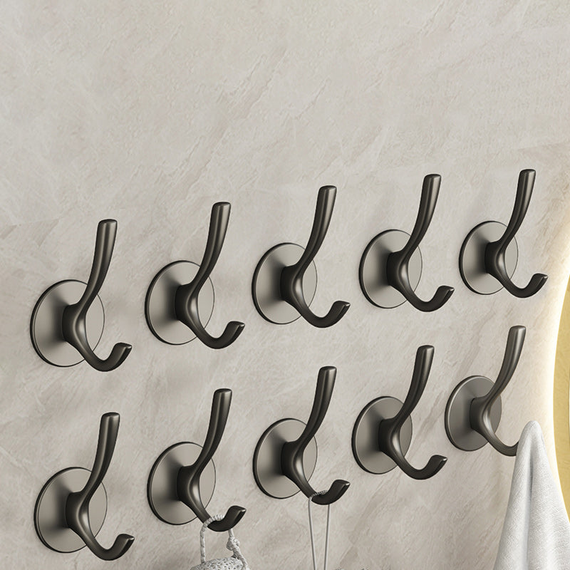 10 Piece Bathroom Accessory Set Modern Matte Grey Robe Hooks