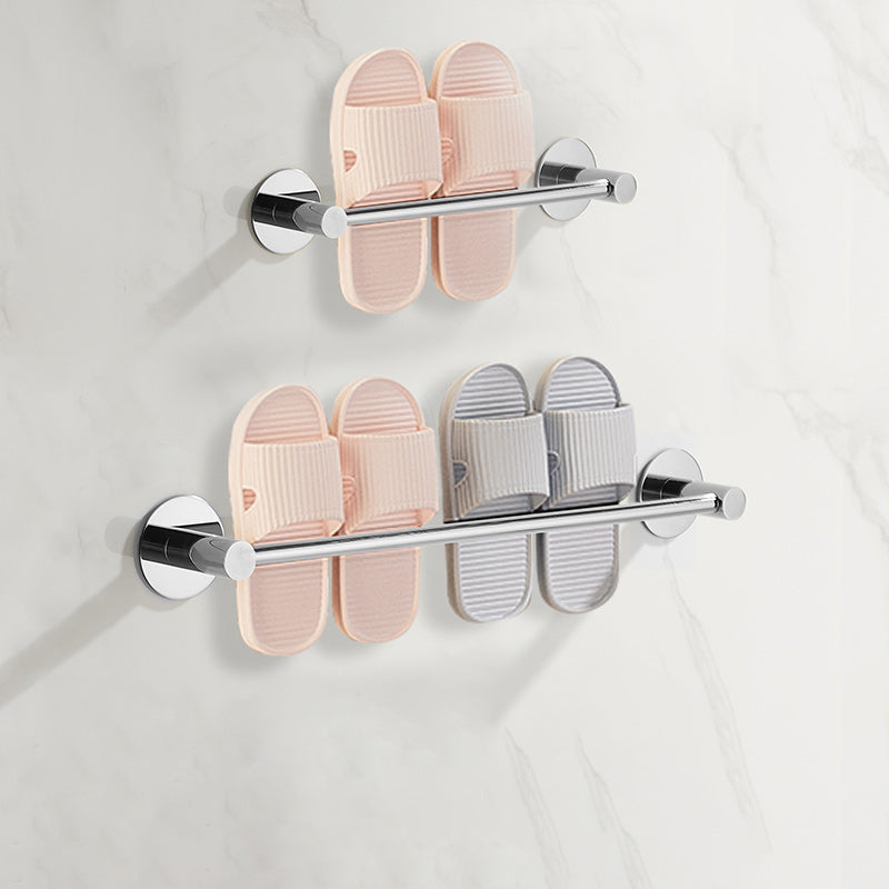 2 Piece Bathroom Hardware Set Modern Stainless-steel Slipper Rack