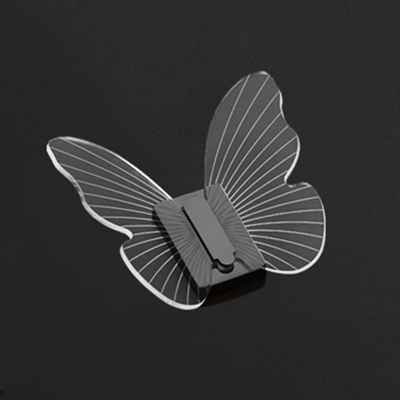 Modern Brass Bathroom Accessory Set Acrylic Butterfly Themed Robe Hooks