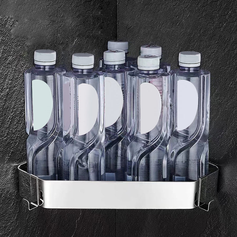 2-Piece Stainless Steel Bathroom Accessory Set 11.8" W Triangle Bath Shelf