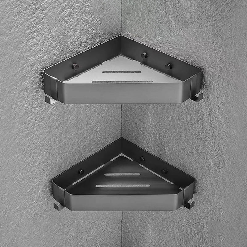 2-Piece Stainless Steel Bathroom Accessory Set 11.8" W Triangle Bath Shelf