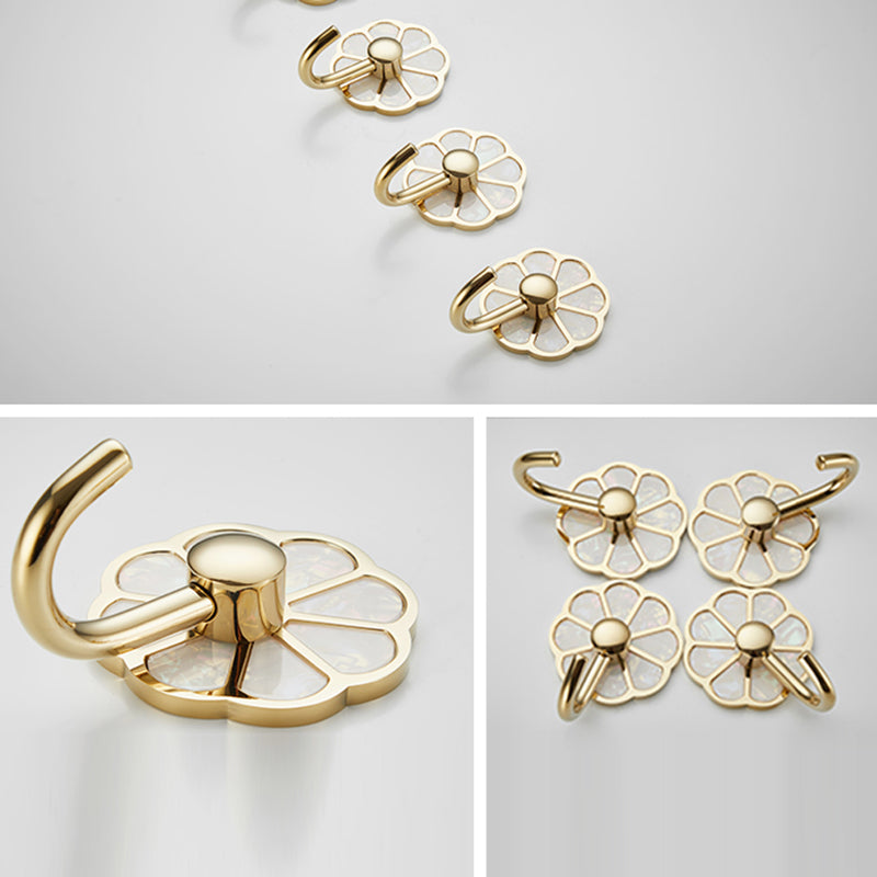 Polished 10 Piece Bathroom Accessory Set Metal Corrosion-resistant Robe Hook