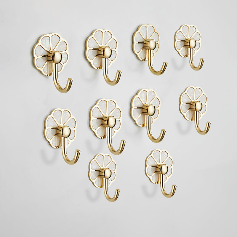Polished 10 Piece Bathroom Accessory Set Metal Corrosion-resistant Robe Hook