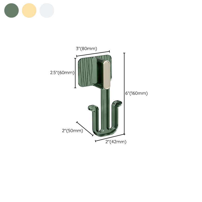 5 Piece Bathroom Hardware Set 6.29" Tall Robe Hooks in Modern Style