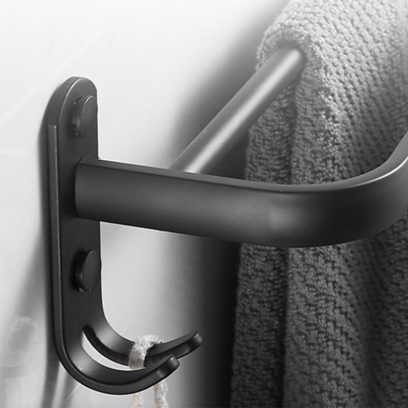 Modern Black Bathroom Accessory Kit Paper Holder Towel Bar Bath Hardware Set