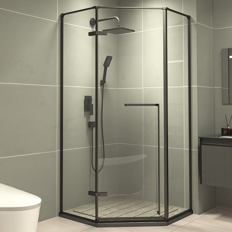 Left Hinged Framed Tempered Shower Enclosure with Fixed Panel