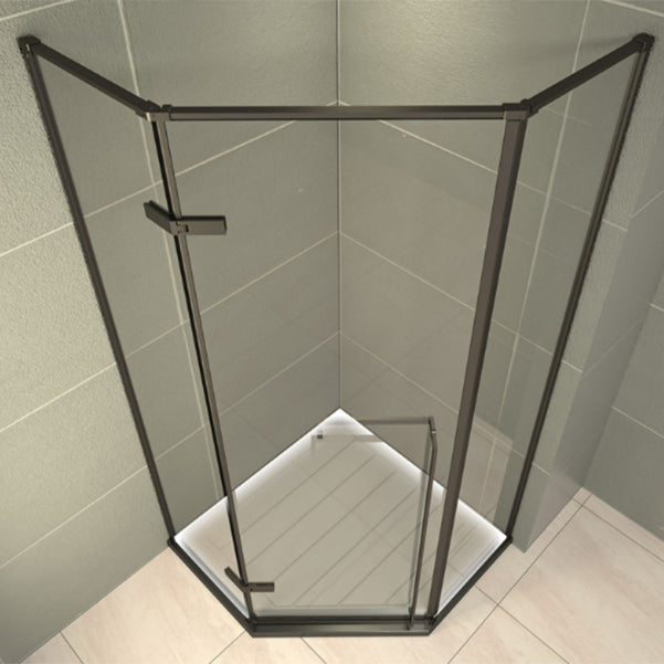Left Hinged Framed Tempered Shower Enclosure with Fixed Panel