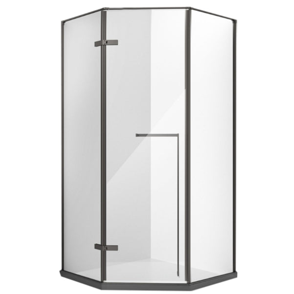 Left Hinged Framed Tempered Shower Enclosure with Fixed Panel