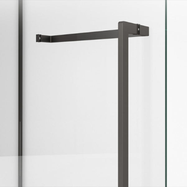Left Hinged Framed Tempered Shower Enclosure with Fixed Panel