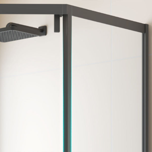 Neo-Angle Transparent Tempered Shower Enclosure Stainless Steel Frame Shower Stall
