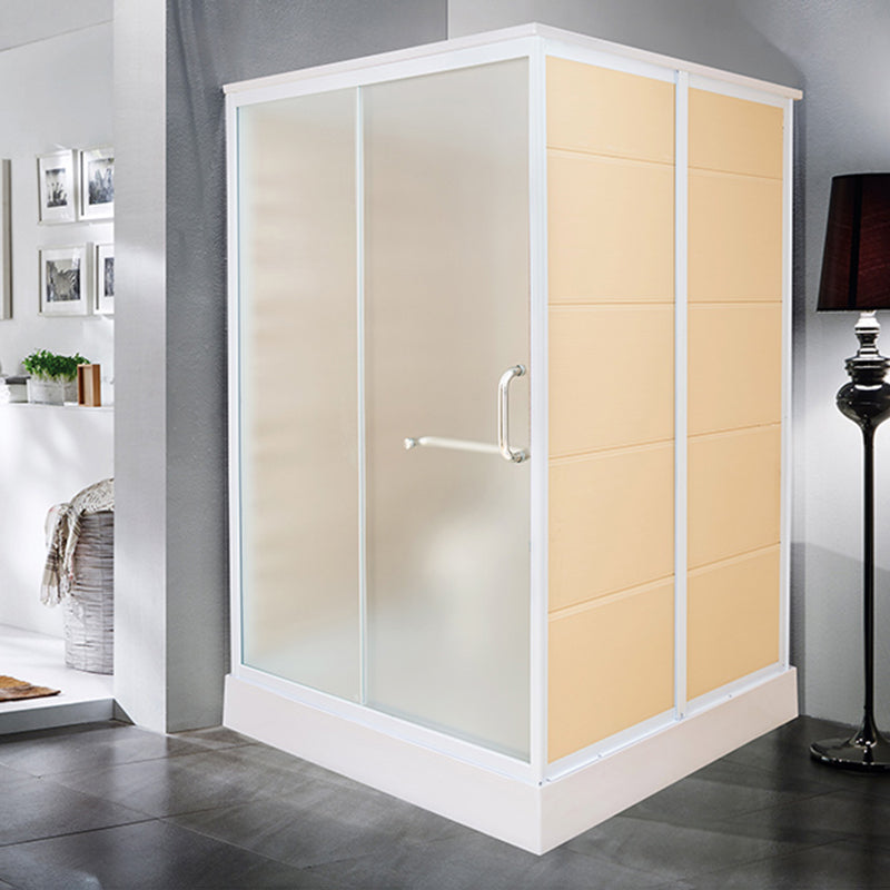 Single Sliding Shower Stall Rectangle Shower Stall with Towel Bar
