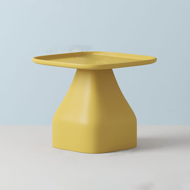 Pedestal Square Accent Side Table Tray Top Side End Snack Table