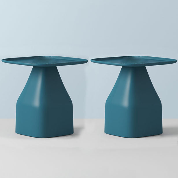 Pedestal Square Accent Side Table Tray Top Side End Snack Table