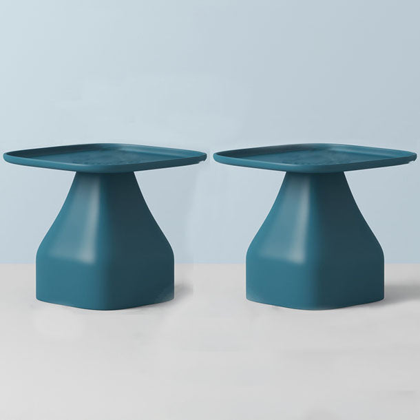 Pedestal Square Accent Side Table Tray Top Side End Snack Table