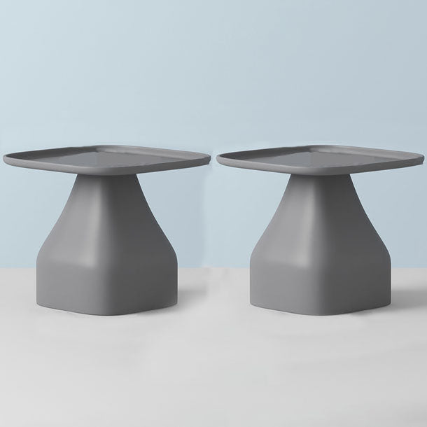 Pedestal Square Accent Side Table Tray Top Side End Snack Table