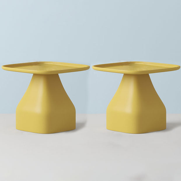 Pedestal Square Accent Side Table Tray Top Side End Snack Table