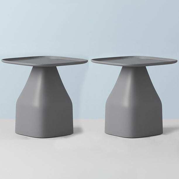 Pedestal Square Accent Side Table Tray Top Side End Snack Table