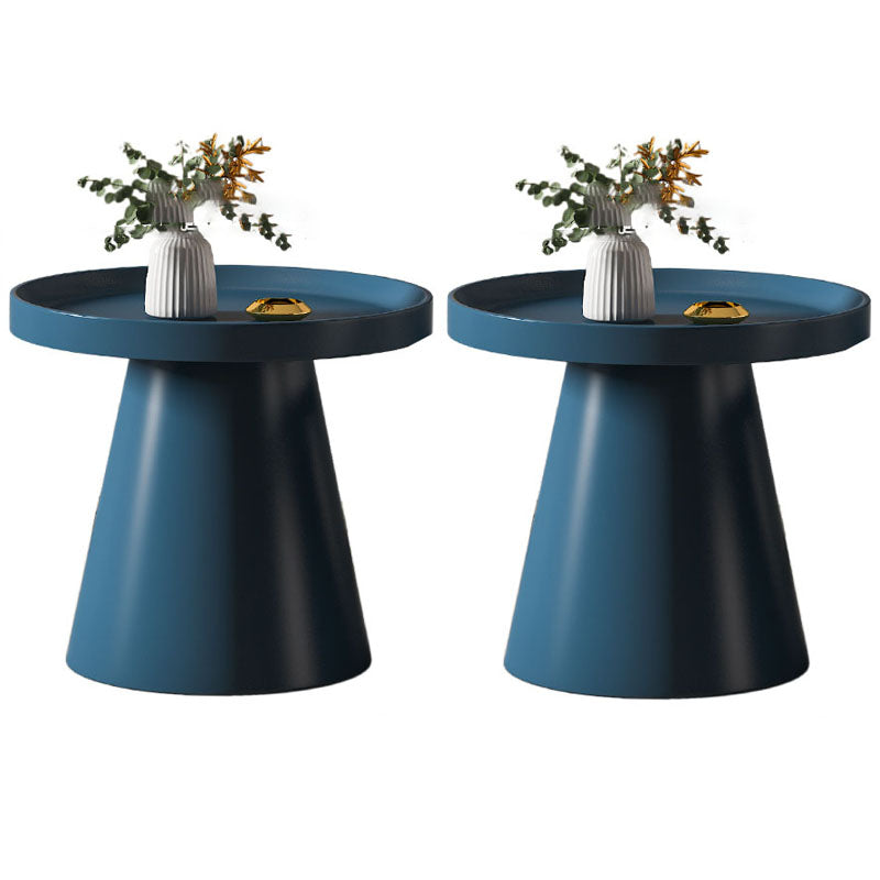 Metal Accent Side Table Table Pedestal Tray Top Side End Snack Table