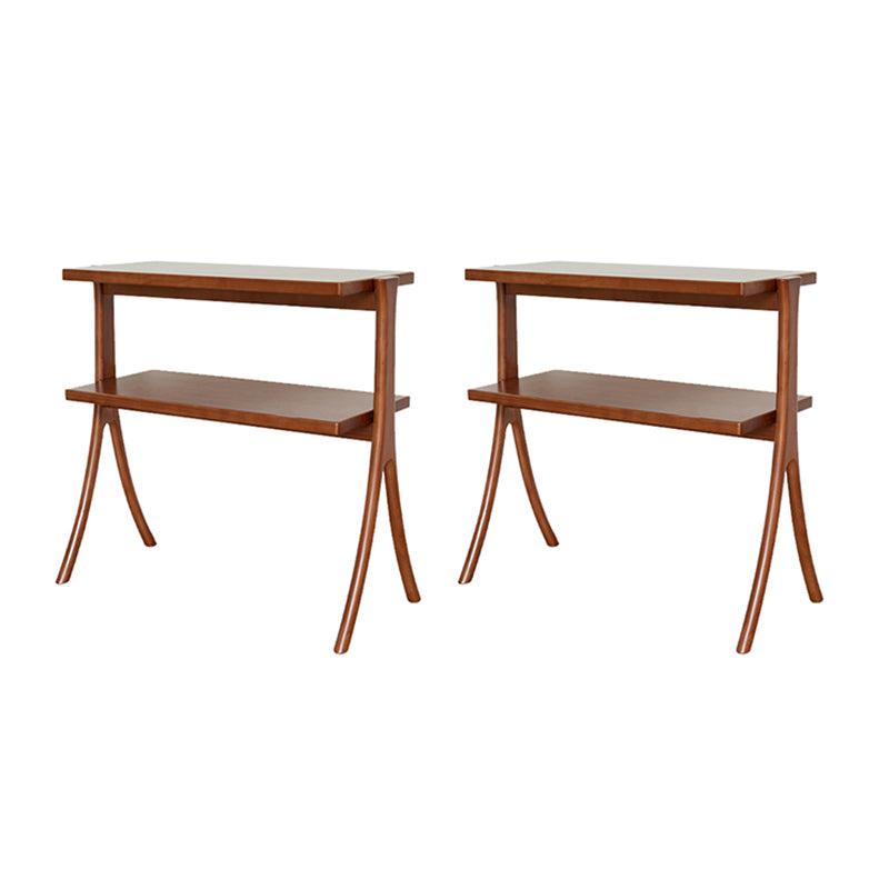 13" Wide Contemporary Corner Table Rectangular Accent Side Table with Storage