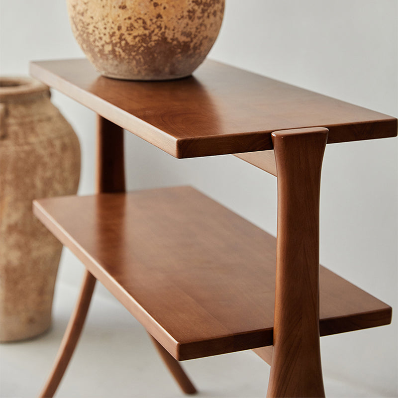 13" Wide Contemporary Corner Table Rectangular Accent Side Table with Storage
