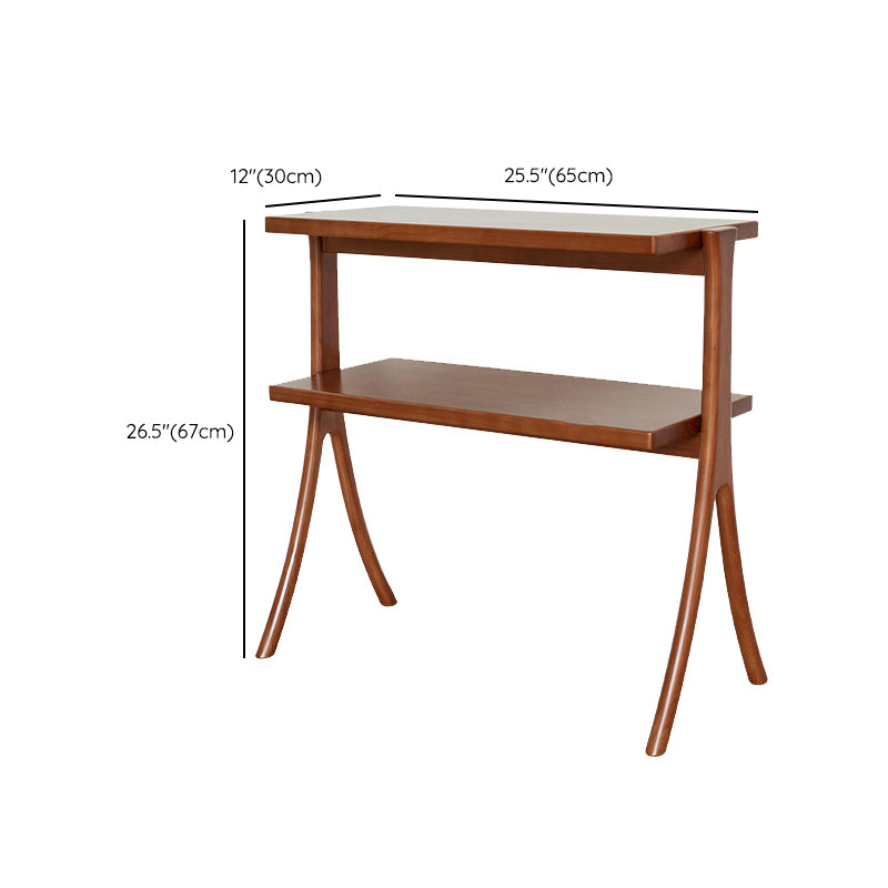 13" Wide Contemporary Corner Table Rectangular Accent Side Table with Storage