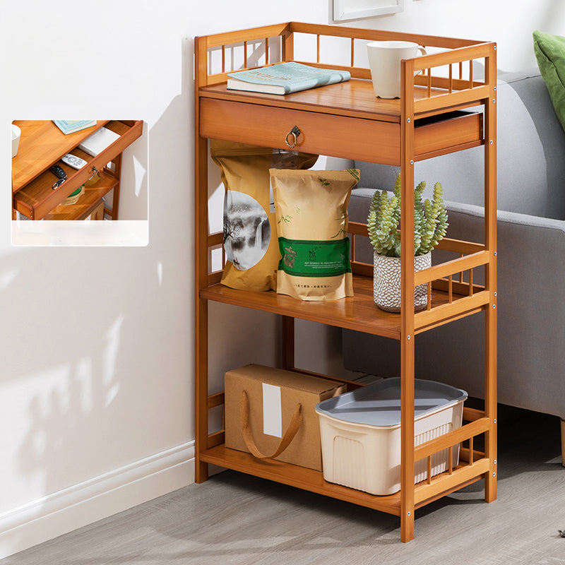 11" Wide Contemporary Corner Table Rectangular Accent Side Table with Storage