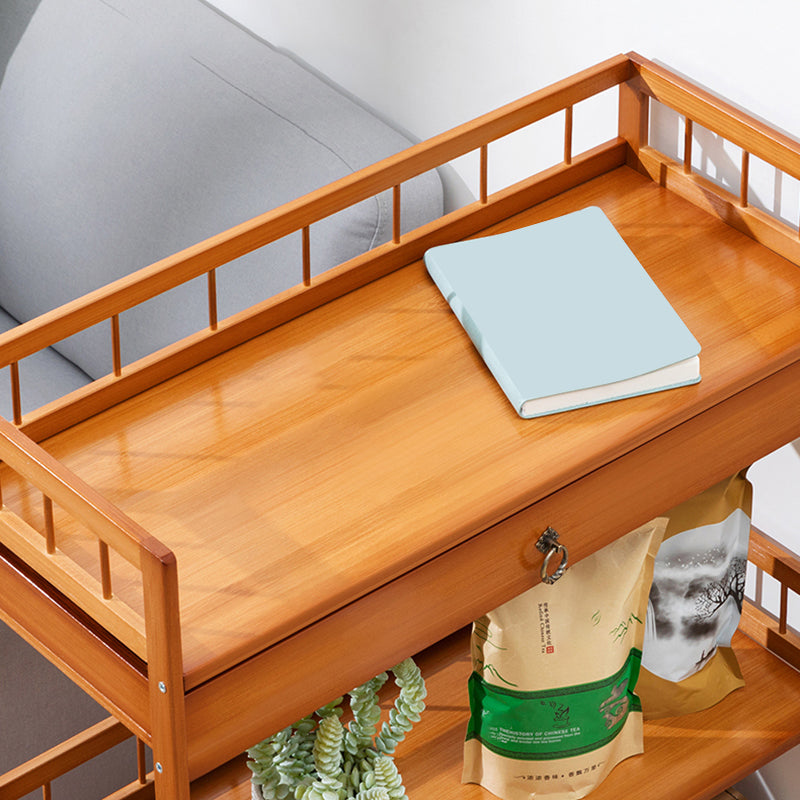 11" Wide Contemporary Corner Table Rectangular Accent Side Table with Storage