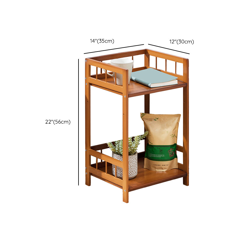 11" Wide Contemporary Corner Table Rectangular Accent Side Table with Storage