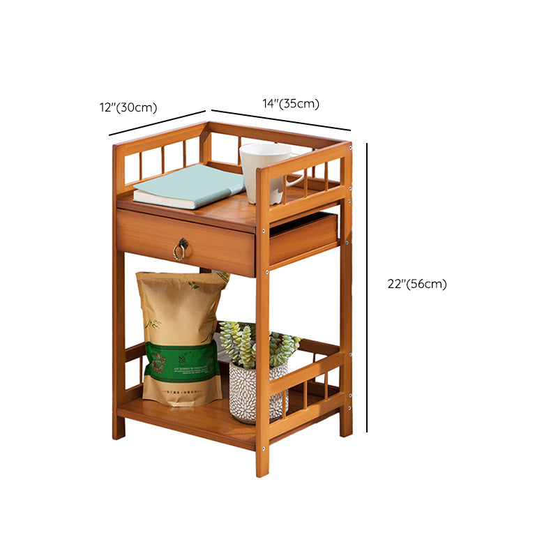 11" Wide Contemporary Corner Table Rectangular Accent Side Table with Storage