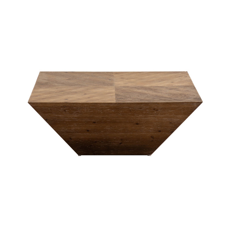 Rustic Corner Table Solid Wood Brown Accent Side Table for Living Room
