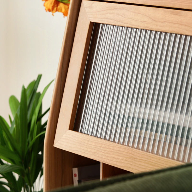 12" Wide Contemporary Corner Table Solid Wood 4 Legs Side Table