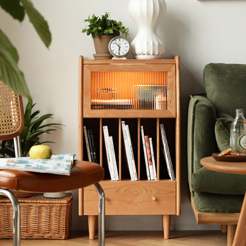 12" Wide Contemporary Corner Table Solid Wood 4 Legs Side Table