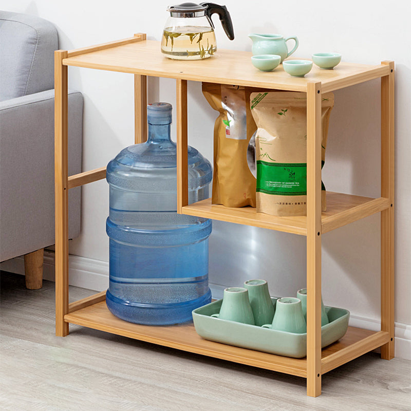 11" Wide Contemporary Corner Table Wood Natural Accent Side Table