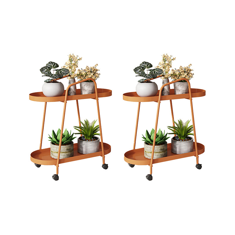 11" Wide Contemporary Corner Table Metal Double Tier End Table