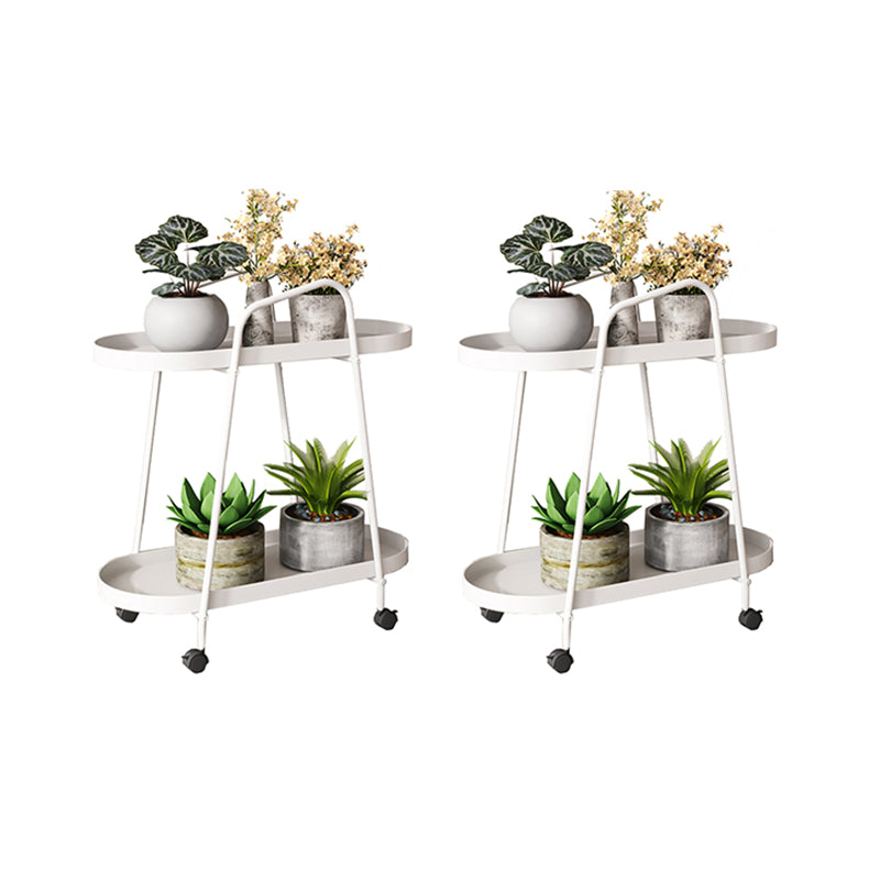 11" Wide Contemporary Corner Table Metal Double Tier End Table