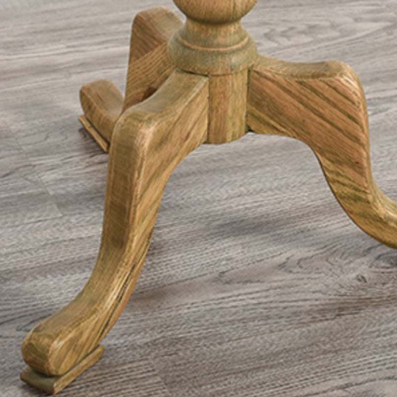 14" Wide Rustic Corner Table Solid Wood Round Side End Table
