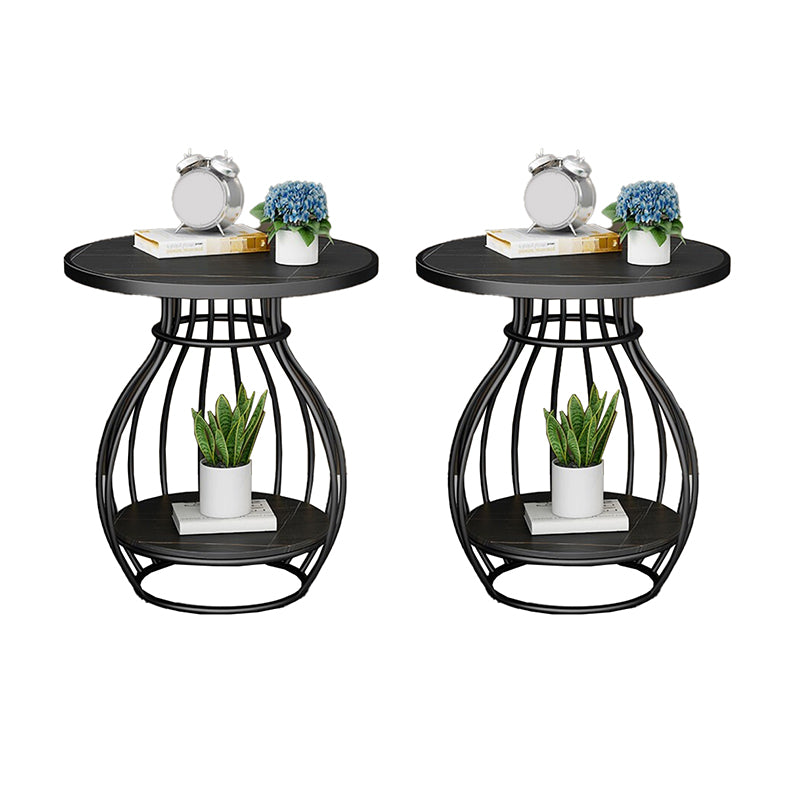 Modern Luxurious Metal Side Table Round Frame Sofa Side Accent Table