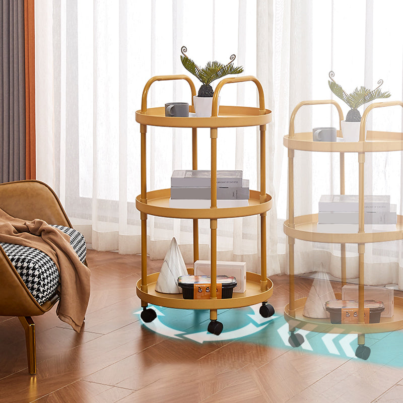 Modern Accent Side Table Round Metal Living Room Corner Table