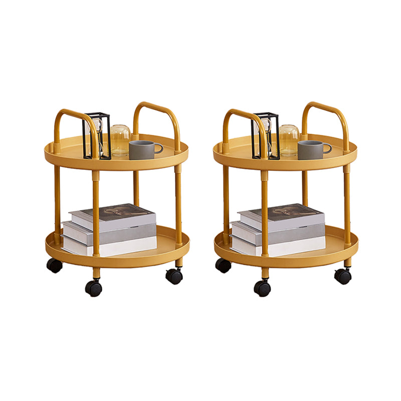 Modern Accent Side Table Round Metal Living Room Corner Table