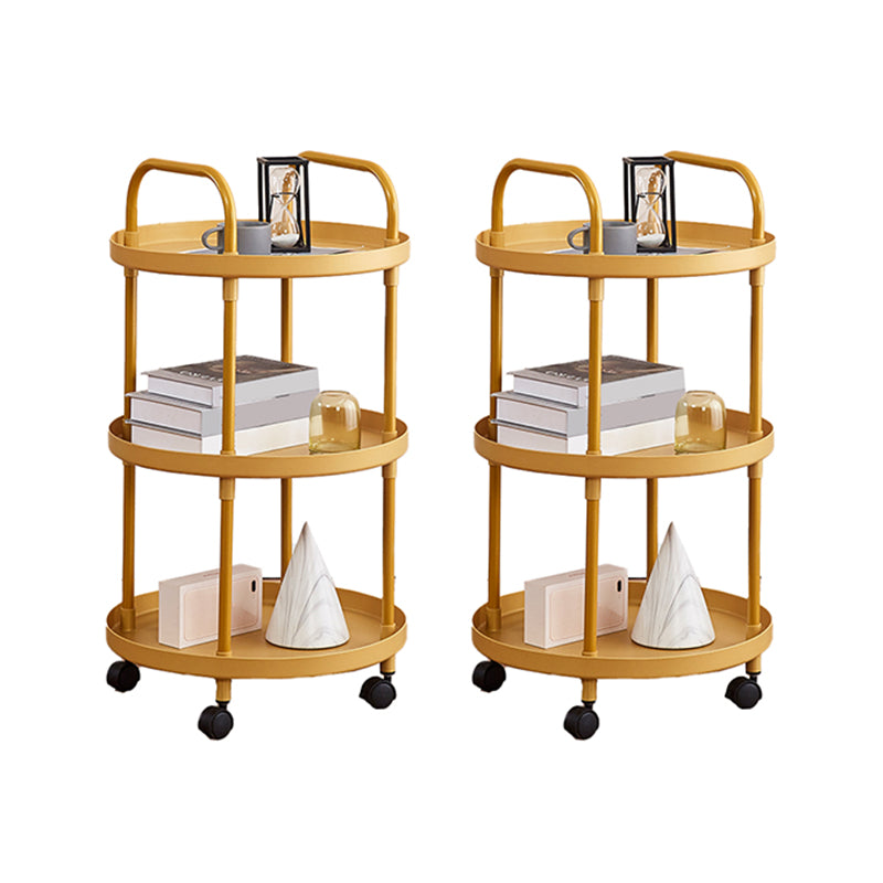 Modern Accent Side Table Round Metal Living Room Corner Table