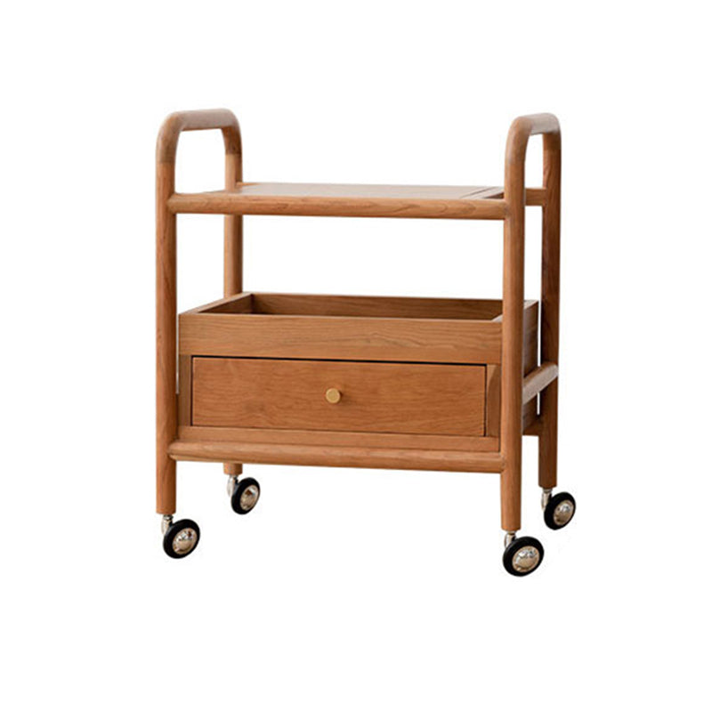 Modernistic Corner Table with Storage Rectangular Double Tier Living Room End Table