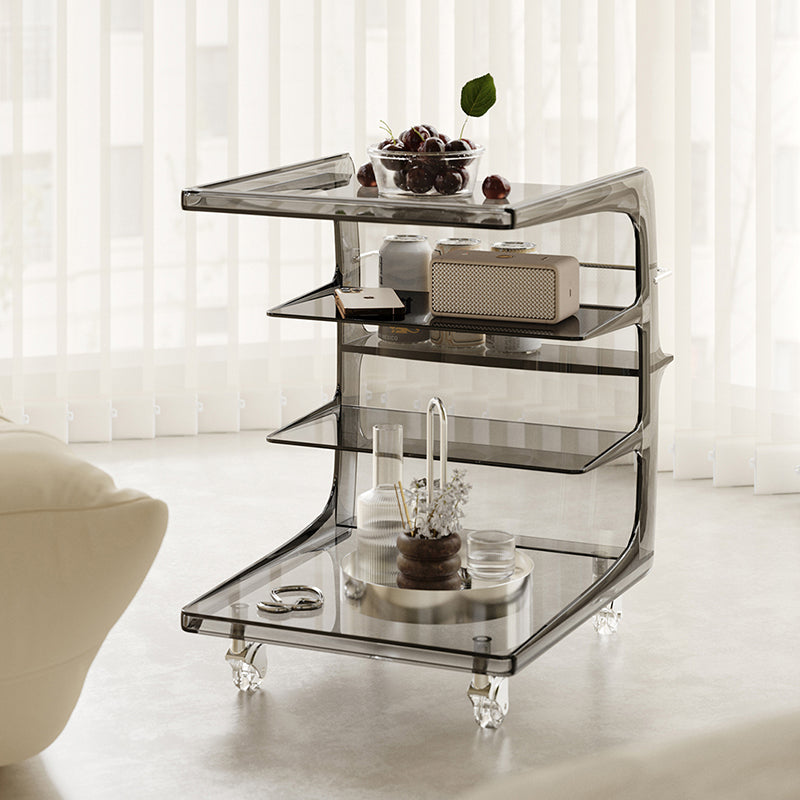 16.1" Wide Contemporary Metal Accent Side Table for Living Room