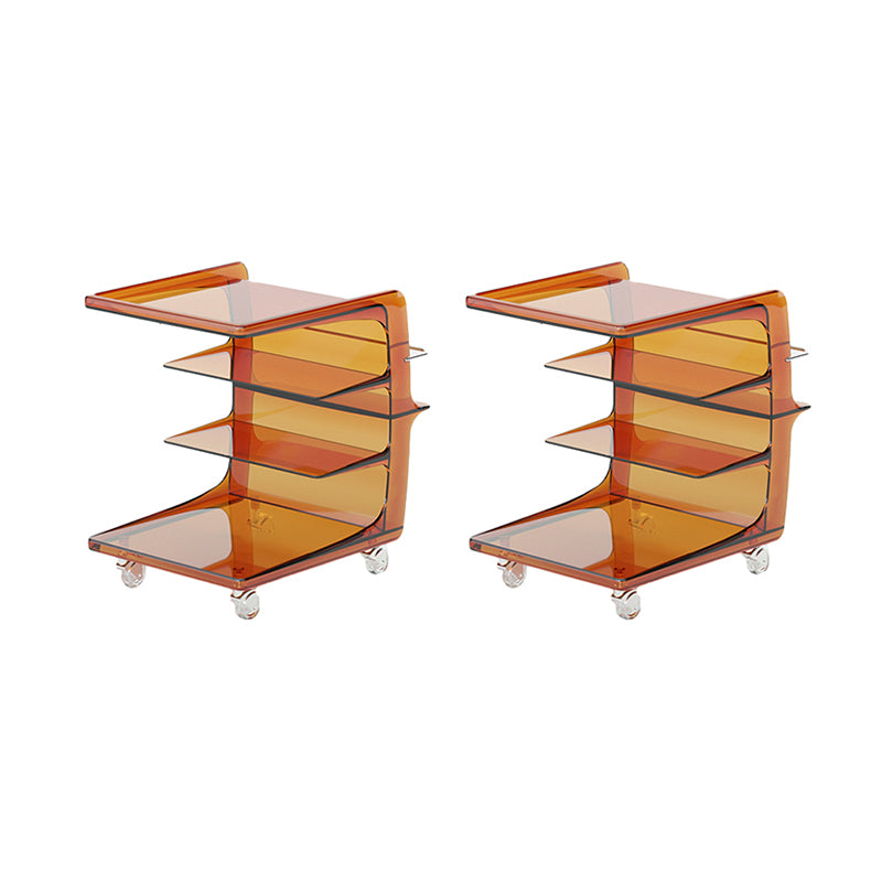 16.1" Wide Contemporary Metal Accent Side Table for Living Room