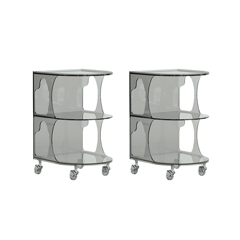 16.1" Wide Contemporary Metal Accent Side Table for Living Room